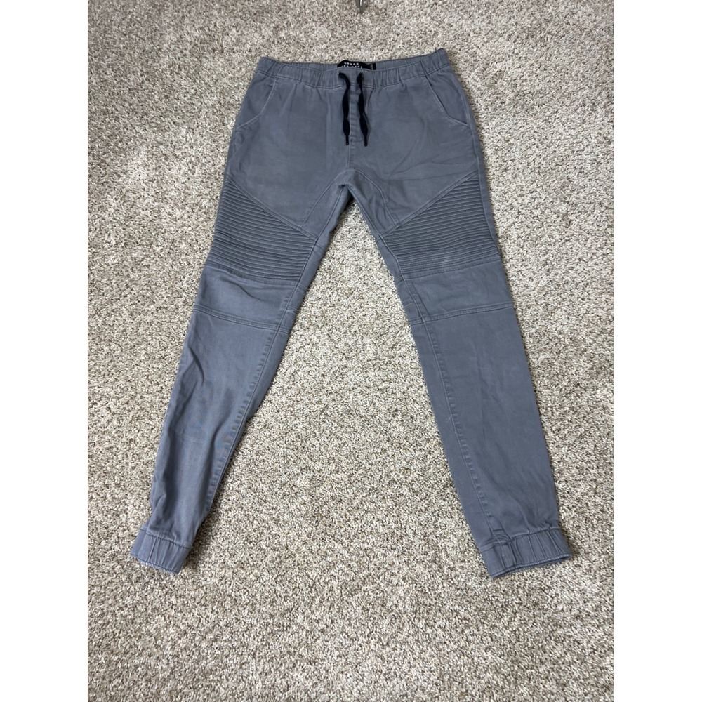 Urban Heritage Mens Gray Moto Jogger Pants Slim Fit Ribbed Knee Size Small